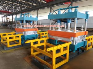 The production process of rubber floor tiles/Column Type Vulcanizing Machine